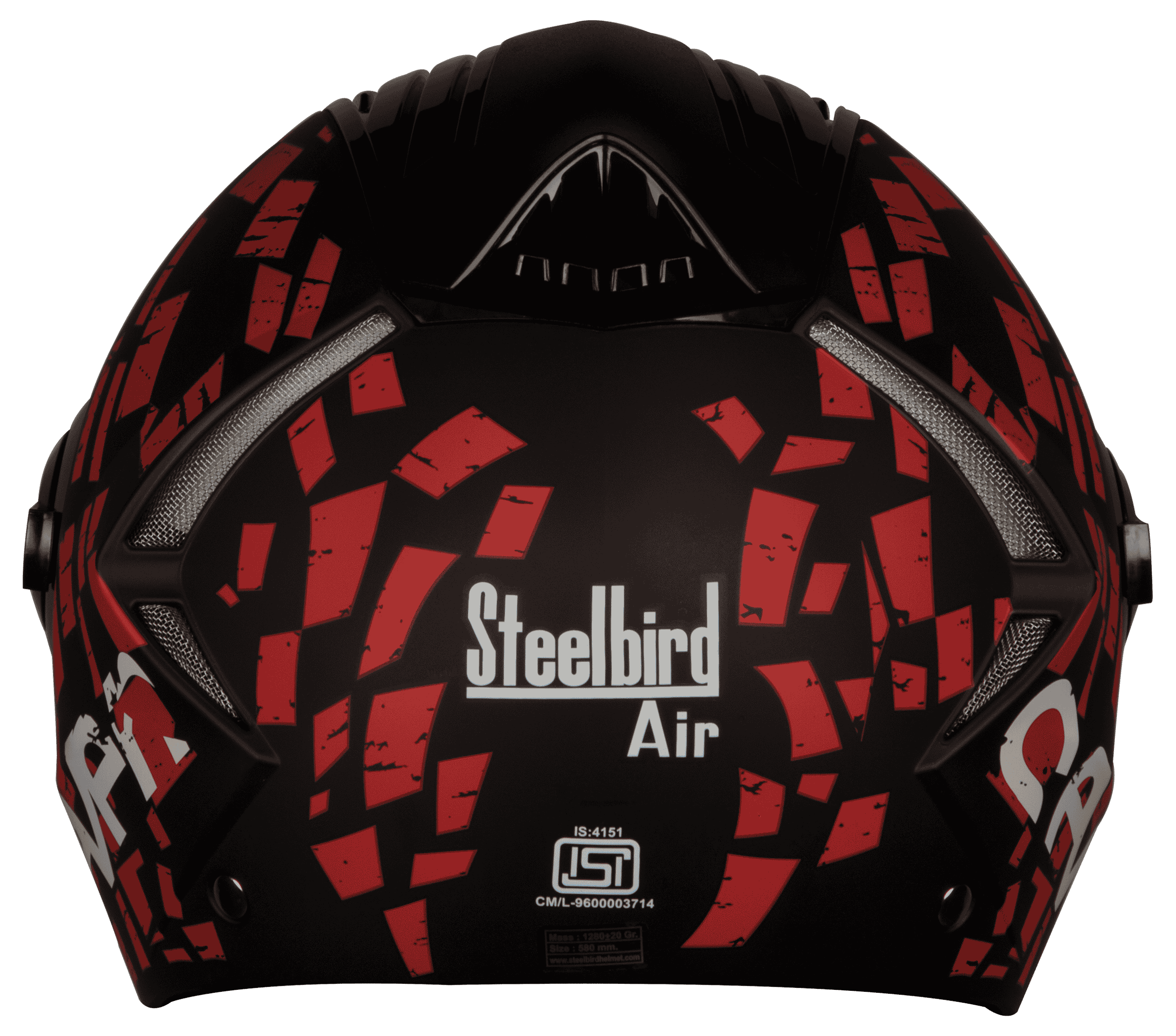 SBA-2 Seven Mat Black With Red ( Fitted With Clear Visor  Extra Silver Chrome Visor Free)